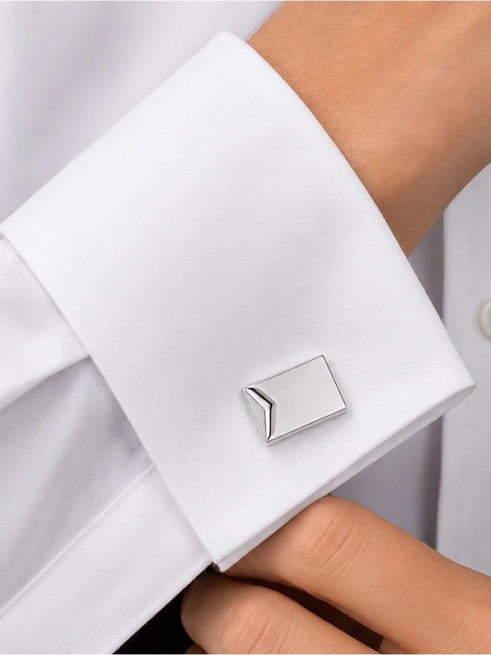 Vintage Silver Chevron Cufflinks